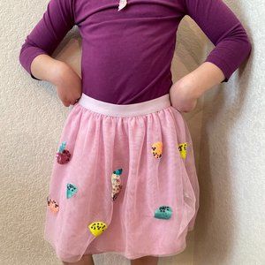 Cat and Jack Pink fruit skirt size 7/8